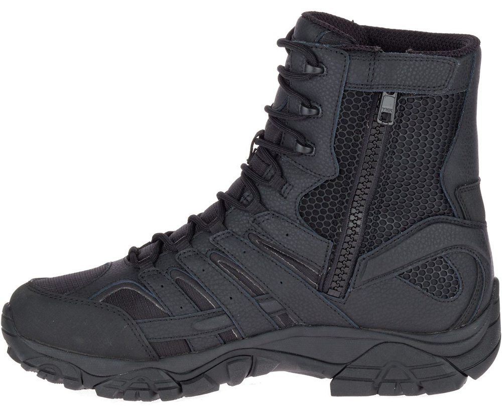 Kozaki Merrell Damskie Czarne - Moab 2 8\" Tactical Waterproof - 325970-OJK